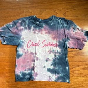 Taylor Swift Cruel Summer Lover album cropped tie-dye tee.  Unisex size small